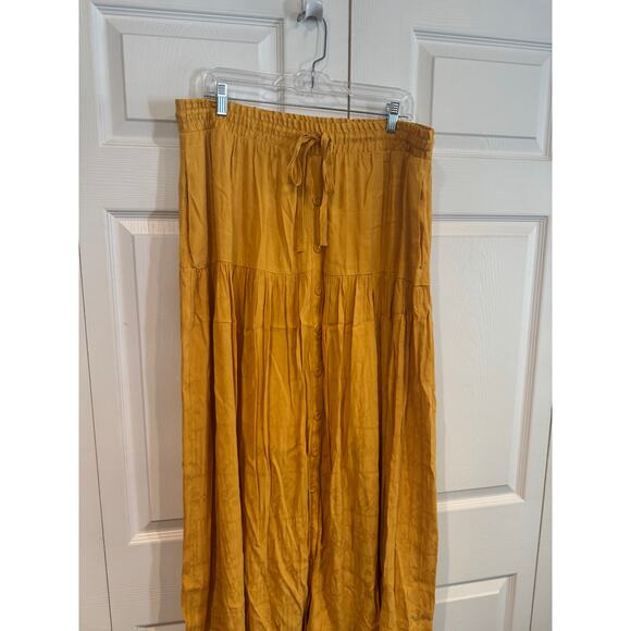 NEW Anthropologie Button Front Maxi Skirt Cottagecore Boho Festival - Picture 8 of 10